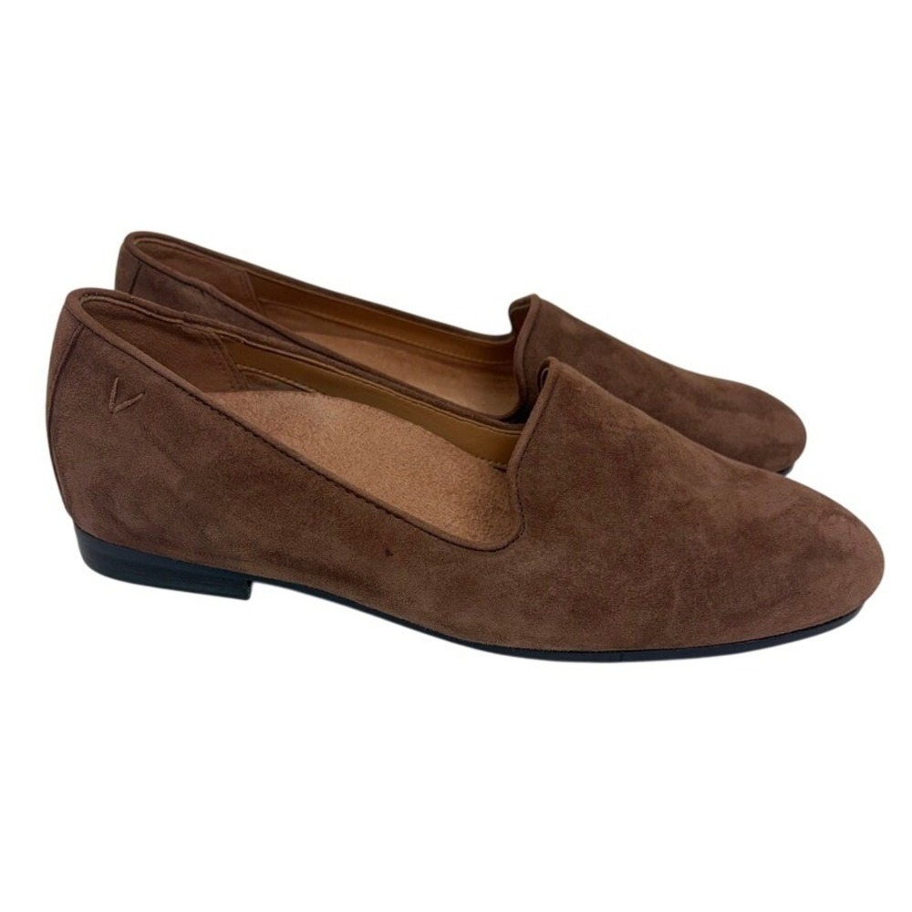 Vionic Willa 2.0 Slip On Flat Brown Suede Women's Size 5 Wide Comfort Supportive